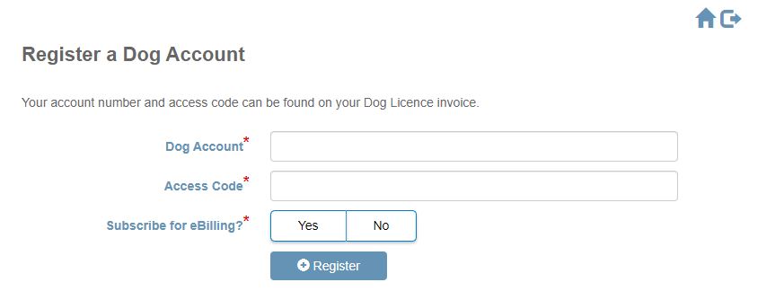 Dog Account Registration