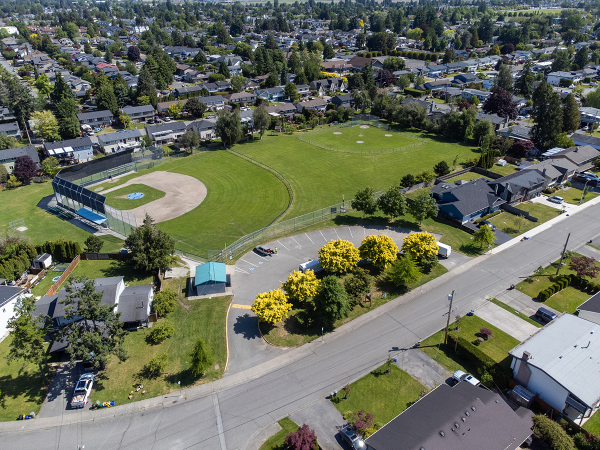 Maple Crescent Park Drone Shot