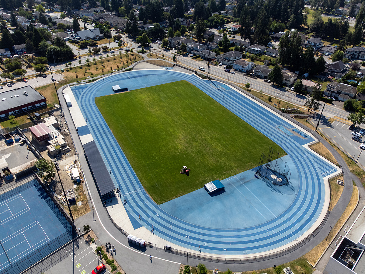 North Delta Track Drone Shot