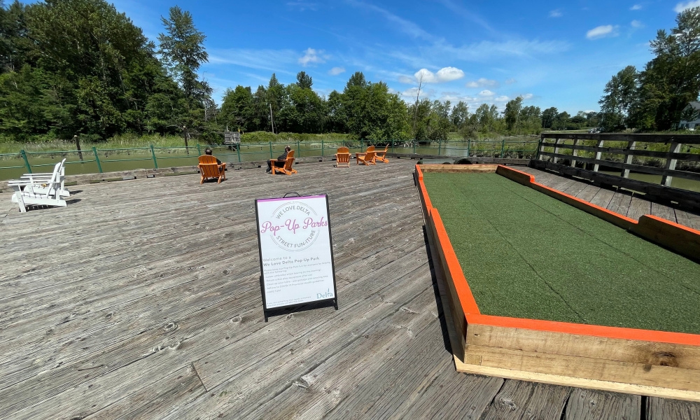 Pop Up Park at Ladner Wharf