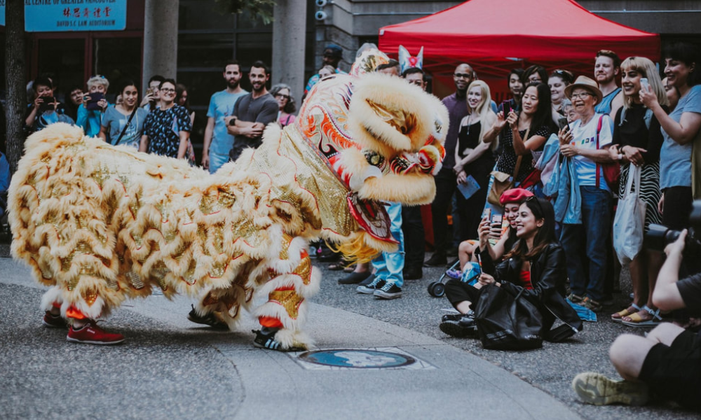 dragon in street