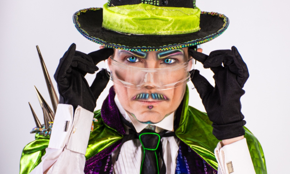 drag king posing for camera