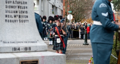 Legion Parade to Ladner Cenotaph