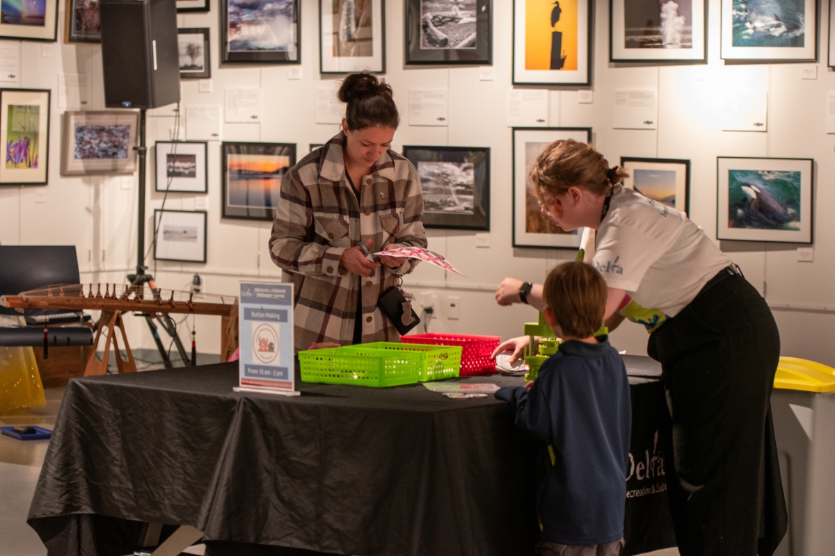 Visitors are guided through an activity at the Discovery Centre.