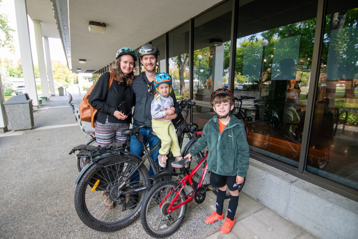 Visitors arrive at the Douglas J. Husband Discovery Centre