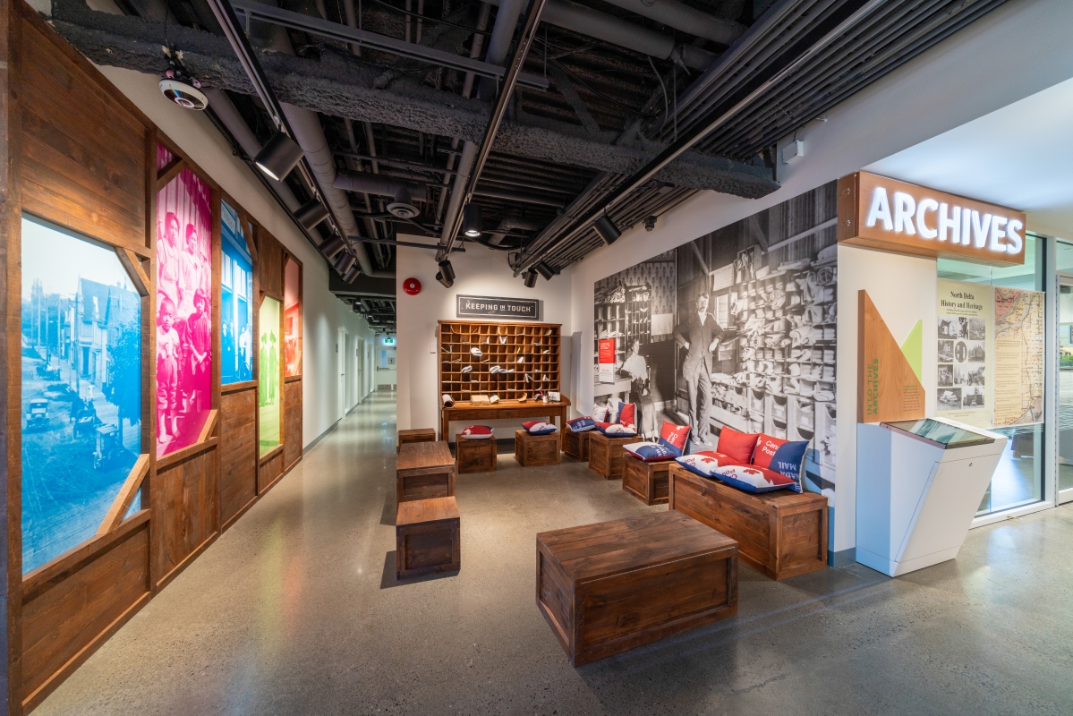 A photo of the outside of the Delta Archives.