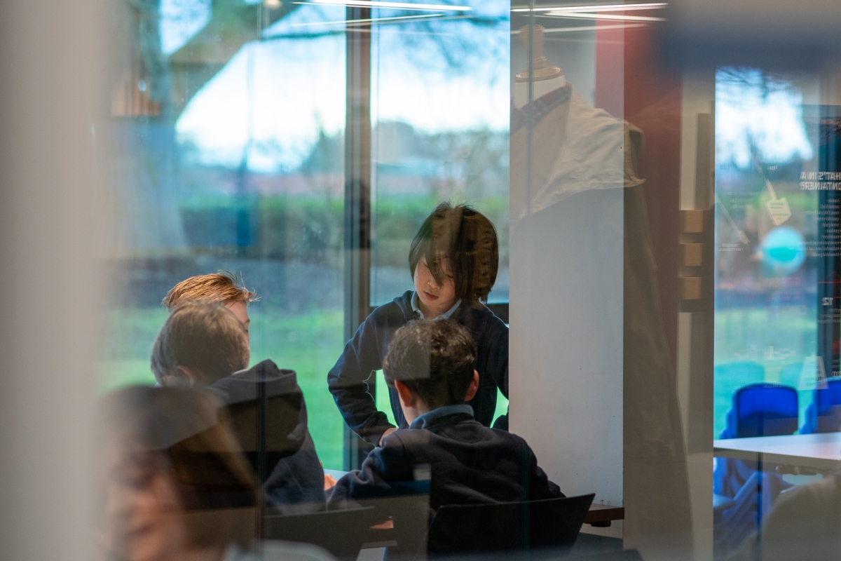 Students learn at the Archives