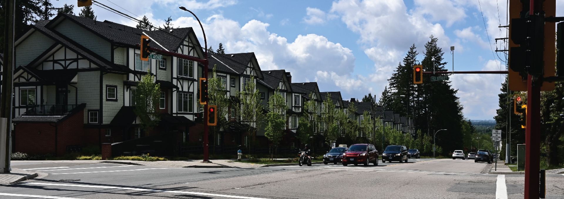 A street lined with row houses