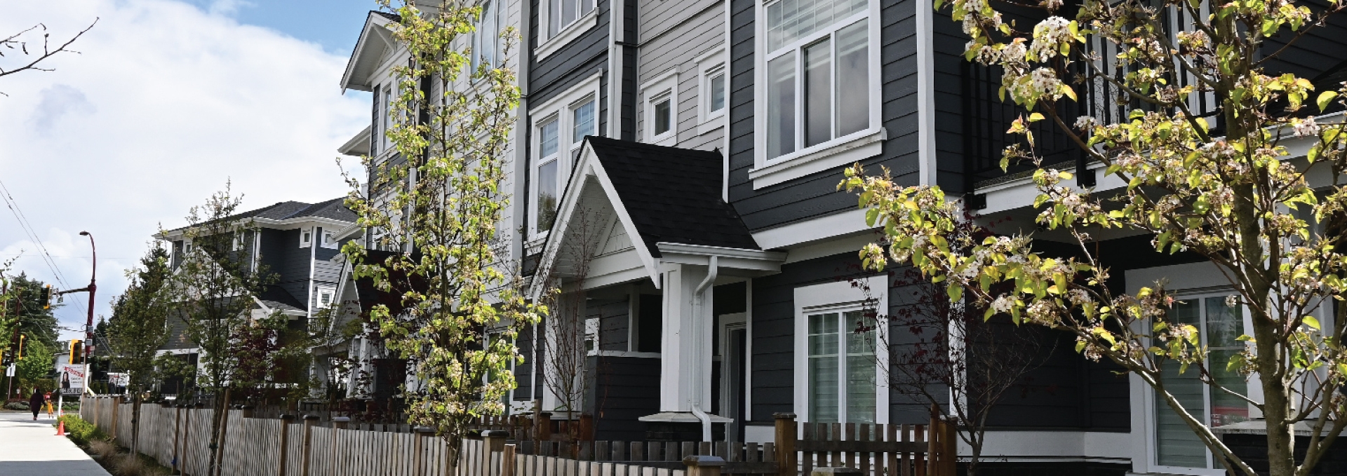 A rowhouse exterior