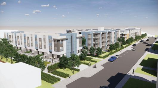 rendering of new family housing building