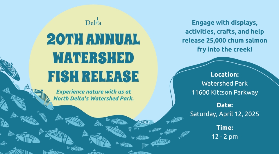20th Annual Watershed Fish Release is held from 12 to 2 pm on Saturday, April 12, 2025.