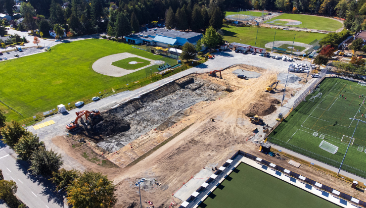 Aerial photo of Winskill construction site
