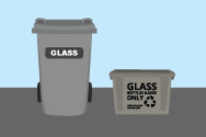 Glass Recycling Suspended