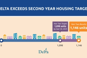 Banner showing housing target progression.