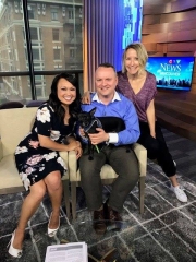 DCAS Animal Shelter Manager Ryan at the CTV studios with Ann Luu & Darcy Matheson