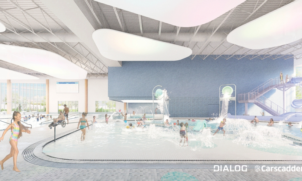 Artist rendering of the Leisure Pool at the new Winskill.