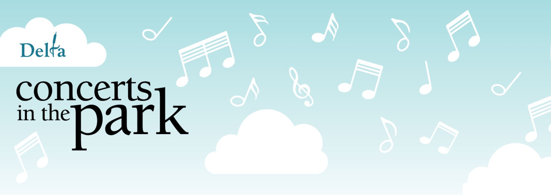 web banner for concerts in the park